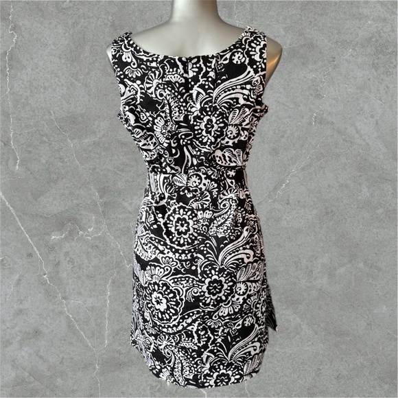 💟Kim Rogers Black and White Floral Dress - Picture 4 of 14